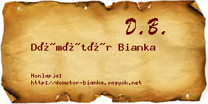 Dömötör Bianka névjegykártya